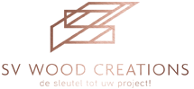 Logo SV Wood Creations houten terrasoverkappingen regio Kortrijk